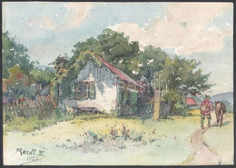 Raidl Sándor (1859-1934): Falusi Ház Stájerországban, 1927. Akvarell, Papír, Jelzett. Hátoldalán Feliratozott. 25×35 Cm - Other & Unclassified