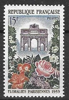 Arc De Triomphe Bleu-violet Nsc ** YT 1189a 750 Euros - Neufs