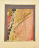 Szilágyi Teréz (1954-): Vörös Kép (cím Nélkül), 1992. Akvarell, Pasztell, Papír, Jelzés Nélkül, Paszpartuban, 17×21 Cm - Other & Unclassified