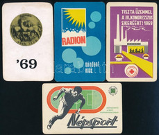 1969 4 Db Reklámos Kártyanaptár (Radion, Népsport, Stb.) - Werbung