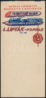 L. Lipták Poprád Számolócédula - Werbung