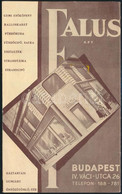 Cca 1930 Falus KFT. Budapest Kihajtható, Laticelből Készített Termékek Képes, Rajzos Reklámja, Szép állapotban - Werbung