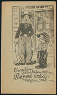 "Chaplin" Illusztrációs Rónai Irka Számolócédula - Werbung