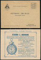1936 Krebs J. Henrik órás, Aranyműves, ékszerész Illusztrált Reklám Szórólap, Hátoldalán Jegyzék, Hajtásnyommal + 1962 O - Werbung
