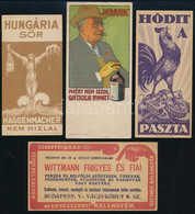 Cca 1910-30 össz. 4 Db Számolócédula: Gottschlig Rum Faragó Géza Grafikájával (apró Szakadással), Kakas Paszta Gönczi-Ge - Werbung