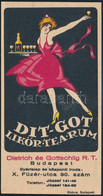 Cca 1930 Dit-got Likőr Tea Rum, Dietrich és Gottschlig R.T. Bp., Számolócédula - Werbung