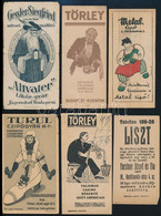 Cca 1910-40 15 Db Klf. Számolócédula: Törley, HÉV, Tango Parkettpaszta, Herz Szalámi, Turul Cipőgyár, Gessler Siegfried, - Werbung