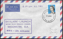 Australia Space Cover 1969. Skylark Rocket Launch. Woomera ##39 - Oceanië