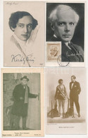 **, * 4 Db RÉGI Motívum Képeslap: Színészek és Zeneszerző / 4 Pre-1945 Motive Postcards: Actors, Actresses And Composer - Ohne Zuordnung