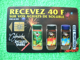 7086 Télécarte Collection CAFE JACQUES VABRE Soluble  Cafériales  120u  ( Recto Verso)  Carte Téléphonique - Alimentation