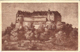 * T3 1927 Cseszte, Castá; Vöröskő Vára. M. Steiner Kiadása / Bibersburg / Hrad Cerveny Kamen / Castle (gyűrődés / Crease - Ohne Zuordnung