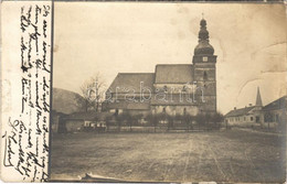 T3 1904 Csetnek, Stítnik; Evangélikus Templom, Utca / Lutheran Church, Street View. Photo (EM) - Ohne Zuordnung