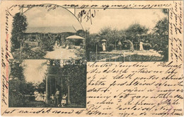 T2/T3 1902 Eperjes, Presov (?); Nyaraló, Park, Hinta. Fénynyomat Divald Műintézetéből / Villa, Park, Swing (EK) - Ohne Zuordnung