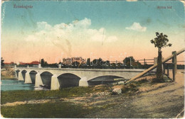 * T2/T3 Érsekújvár, Nové Zámky; Nyitra Híd. Vasúti Levelezőlapárusítás 12. Sz. - 1915 / Bridge (Rb) - Ohne Zuordnung