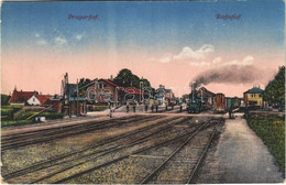 T4 1917 Pragersko, Pragerhof; Bahnhof / Railway Station, Locomotive, Train (cut) - Unclassified