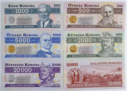 2012. 500 Balatoni Korona + 1000 Balatoni Korona + 2000 Balatoni Korona + 5000 Balatoni Korona + 10.000 Balatoni Korona  - Unclassified