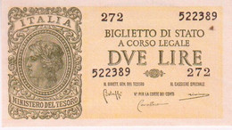 2 LIRE-biglietto Di Stato-a Corso Legale-BOLAFFI 23-111944 - Italia – 2 Lire