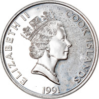 Monnaie, Îles Cook, Elizabeth II, 50 Dollars, 1991, Franklin Mint, FDC, Argent - Cook