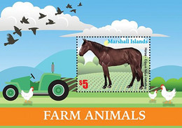 Marshall Islands 2020 Fauna Farm Animals, Horse, Chicken 202104 - Marshall Islands