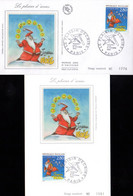 " BD : JOYEUX NOEL DE ROBIN " Sur Carte Maximum Et Envel. 1er Jour Sur Soie De 1993. N°YT 2846 Parf. état CM FDC - Fumetti