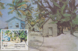 Carte  Maximum  1er  Jour   POLYNESIE      Peintres  En   Polynésie    1984 - Tarjetas – Máxima