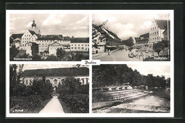 AK Dachau, Stadtplatz, Schloss Und Amperwehr - Dachau