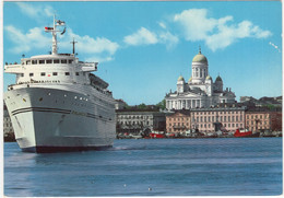 Helsinki: M/S 'FINLANDIA' In South Harbour, Cathedral In The Background - (Finland/Suomi) - Finland