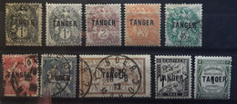 MAROC 1918 - 1924, Lot De 10 Timbres Surchargés TANGER Neufs * / Obl Entre Yvert 80 - 93 Dont Papier GC + TAXE 35,42,TB - Otros & Sin Clasificación