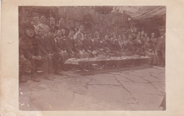 A7027-  CELEBRATION, WEDDING OLD GROUP PHOTO, MARRIAGE BULGARIA? ROMANIA? OLD VINTAGE POSTCARD - Noces