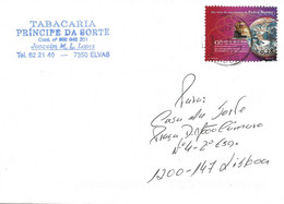 TIMBRES - FRANCOBOLLI - STAMPS - LETTRE AVEC CODE À BARRES - PORTUGAL - 2002 - 500 ANS LA NAISSANCE DE PEDRO NUNES - Brieven En Documenten