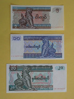 Lot De 3 Billets Neufs Du MYANMAR. - Myanmar