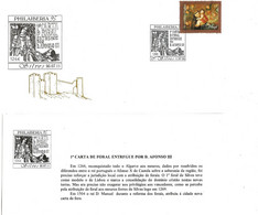 TIMBRES- STAMPS - MARCOPHILIE (1er. LETTRE DE FORAL DÉLIVRÉE PAR D. AFONSO III EN 1266 - PORTUGAL - TIMBRE SANTO ANTÓNIO - Brieven En Documenten