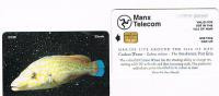 ISLE OF MAN - MANX TELECOM CHIP -MARINE LIFE: CUCKOO WRASSE ( LABRUS MIXTUS) - (USED)  CODE IOM26 - RIF. 9562 - Fish