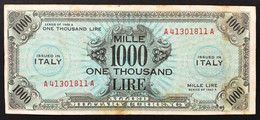 1000 AM LIRE SERIE BILINGUE A....A 1943 RARO Bel Bb LOTTO 3452 - Allied Occupation WWII