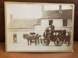 Les Essarts Le Roi * RARE Photo Albuminée Circa 1895/1900 * A La Grace De Dieu BARON Marchand De Vins * Diligence - Les Essarts Le Roi