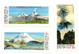 1965 - Russia 3033/35 Vulcani    ----- - Volcanos