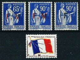Francia Nº FM-8-9-10-13 Nuevo - Sellos De Franquicias Militares