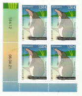 ANDORRA.Desman Des Pyrénées (Rat-trompette). Europa Andorra FR 2021. Bloc De 4 Neufs, Bord De Feuille Coin Daté - Unused Stamps