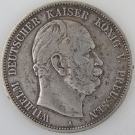 Allemagne , Preussen, 5 Mark 1876 A, TB, KM#503 - 2, 3 & 5 Mark Argento