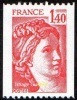 France Roulette N° 2104 ** Sabine De Gandon Le 1f40 Rouge - Rollo De Sellos