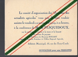 Bordeaux (33 Gironde)  Conférence  JOSEPH DE PESQUIDOUX   à L'Athénée Municipal 1929  (PPP29235) - Europa