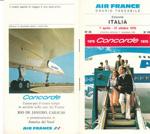 B2265 - AVIAZIONE - ORARIO TASCABILE AIR FRANCE CONCORDE 1976 - Orari