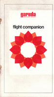 B2302 - Brochure AVIAZIONE - GARUDA INDONESIAN AIRWAYS - FLIGHT COMPANION Anni '70/MAP - Publicités