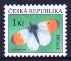 Czech Republic 2021 Fauna Insects White Butterfly 1v MN - Schmetterlinge