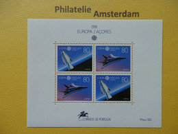 Portugal Azores 1991, EUROPA CEPT: Mi 415-16, Bl. 12, ** - 1991