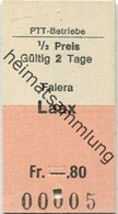 Schweiz - Ptt-Betriebe - Falera Laax - Fahrkarte 1/2 Preis 1982 - Europe