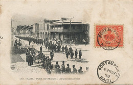 Haiti Port Au Prince Les Giboziens Arrivent Timbrée 1907 Officier Français Alphonse Giboz - Haïti