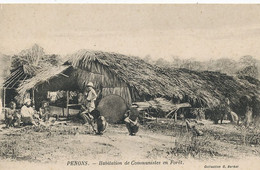 Penons Habitation De Communistes En Foret . Coll. G. Barbat - Laos