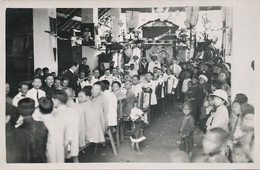 Real Photo  Celebration Rich Eating And Poor Watching. Colonialisme - Laos