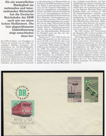 Bahnwesen 1985 Ganzsache U3 ** 10€ Elektrifizierung Bahnhof-Signale Eisenbahn-Spezial-Beleg Ship Train Cover Of Germany - Briefomslagen - Ongebruikt
